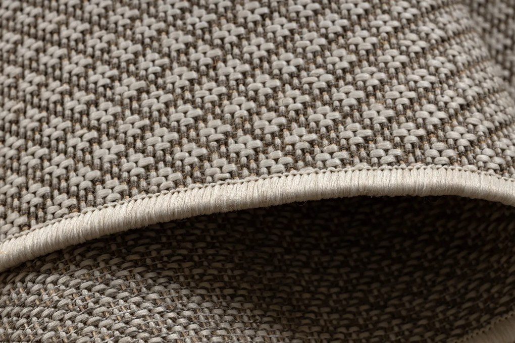 Covor sisal Floorlux 50002 Romburi şampanie si taupe