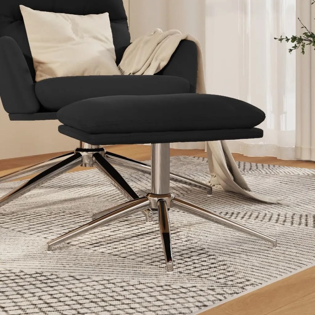 341562 vidaXL Taburet, negru, 60x60x35 cm, microfibră