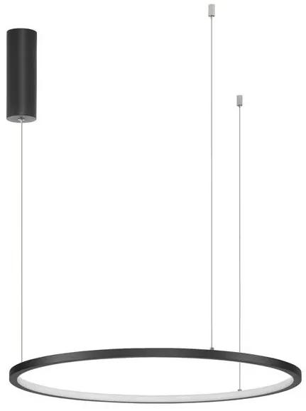 Lustra LED suspendata design modern circular TARQUIN D-60cm negru