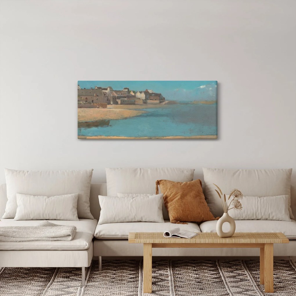 Tablou - Odilon Redon, Village by the Sea in Brittany, reproducere (120x50 cm)