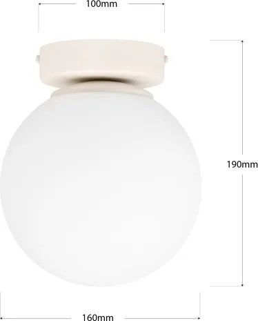 Plafonieră MOONLIGHT 1xE27/15W/230V Ø 16 cm, crem