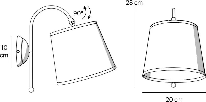 Aplica de perete stil clasic italian din alama Fiordo