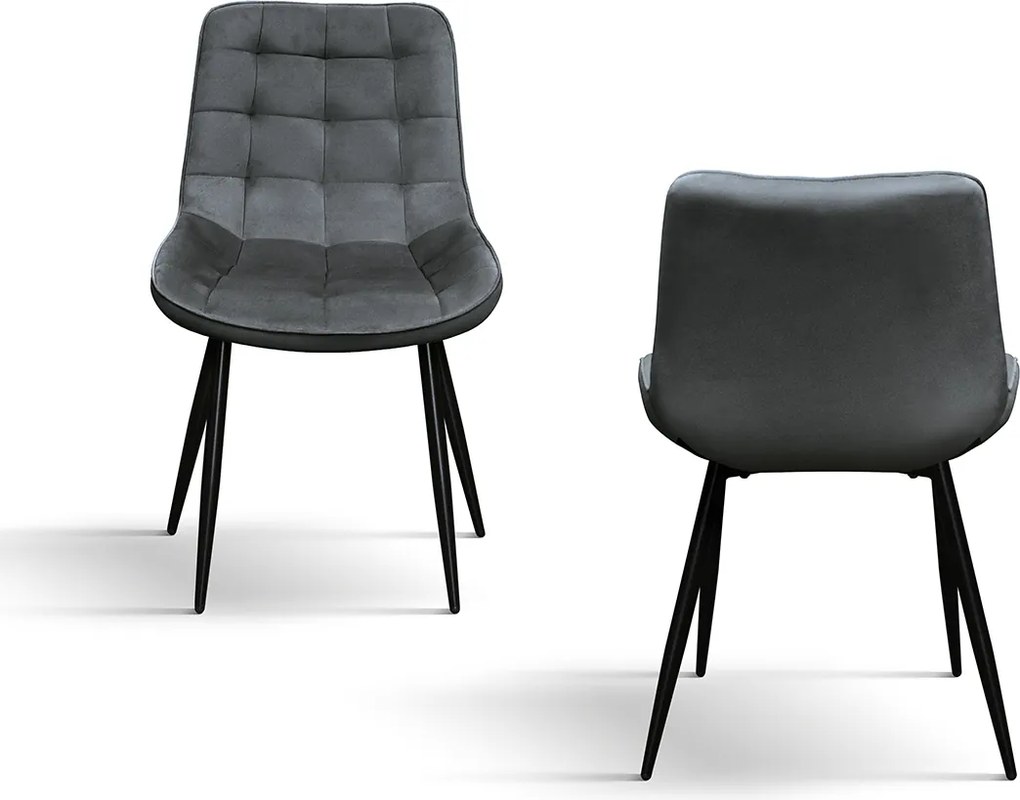 SET 4 Scaune Ernest catifea, structura metalica - STANDARD - 4 BUCATI - BEJ