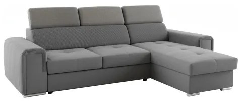 Colțar extensibil universal SALVADA, în L, cu spațiu de depozitare, gri închis