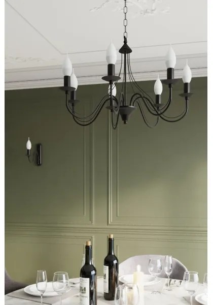 Lustră pe lanț MINERWA 3 3xE14/40W/230V negru