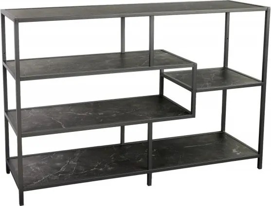 Raft design industrial Slim Line 115x80cm, negru