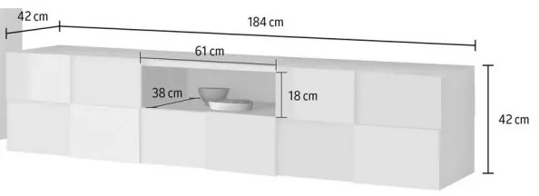 Comodă TV SERIAN, albă