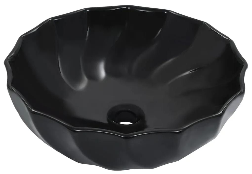 Chiuveta de baie, negru, 46 x 17 cm, ceramica