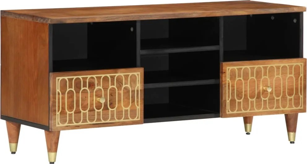 vidaXL Comodă TV, 100x33x46 cm, lemn masiv de mango
