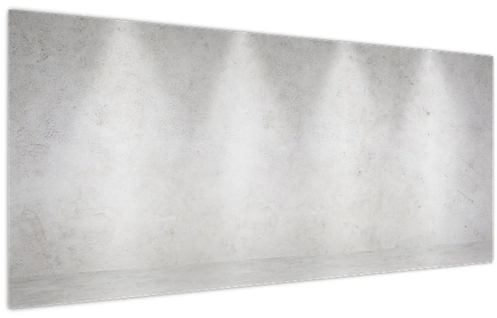 Tablou - Perete de beton cu lumini (120x50 cm)