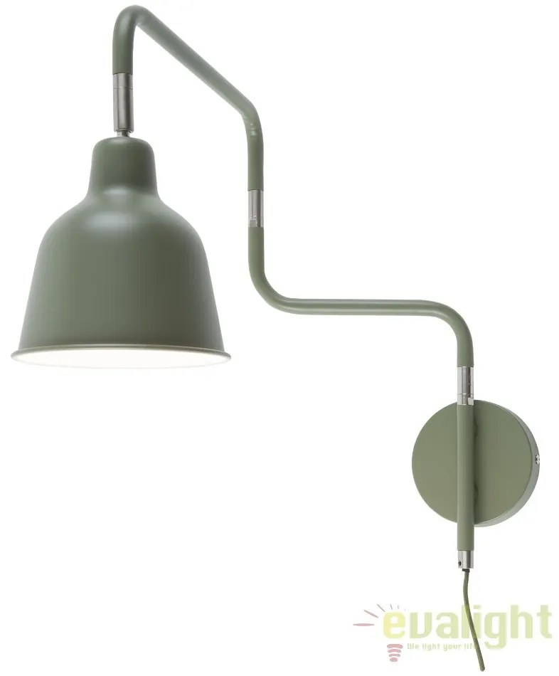 Aplica design modern cu brat articulat London verde LONDON/W/OG