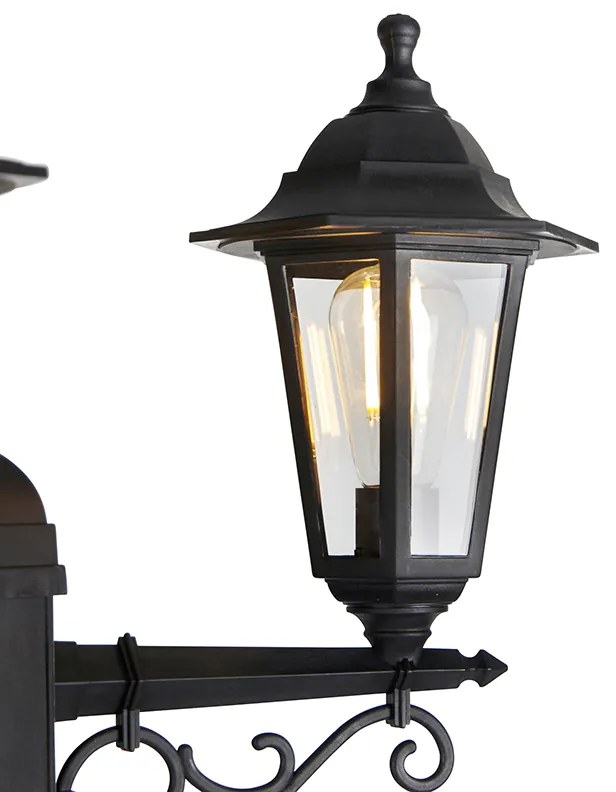 Lămpă de exterior inteligentă neagră cu 3 lumini incluzând Wifi ST64 - New Haven