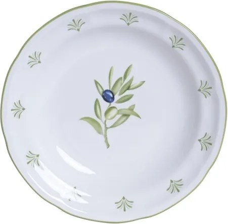 Farfurie adânca stil Mediterraneean verde , din portelan , "Oliv"