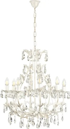 ONLI - Candelabru pe lanț BOTTE 8xE14/6W/230V alb