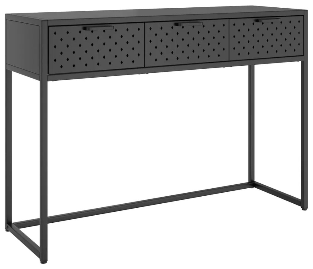 335894 vidaXL Masă consolă, antracit, 106x35x75 cm, oțel
