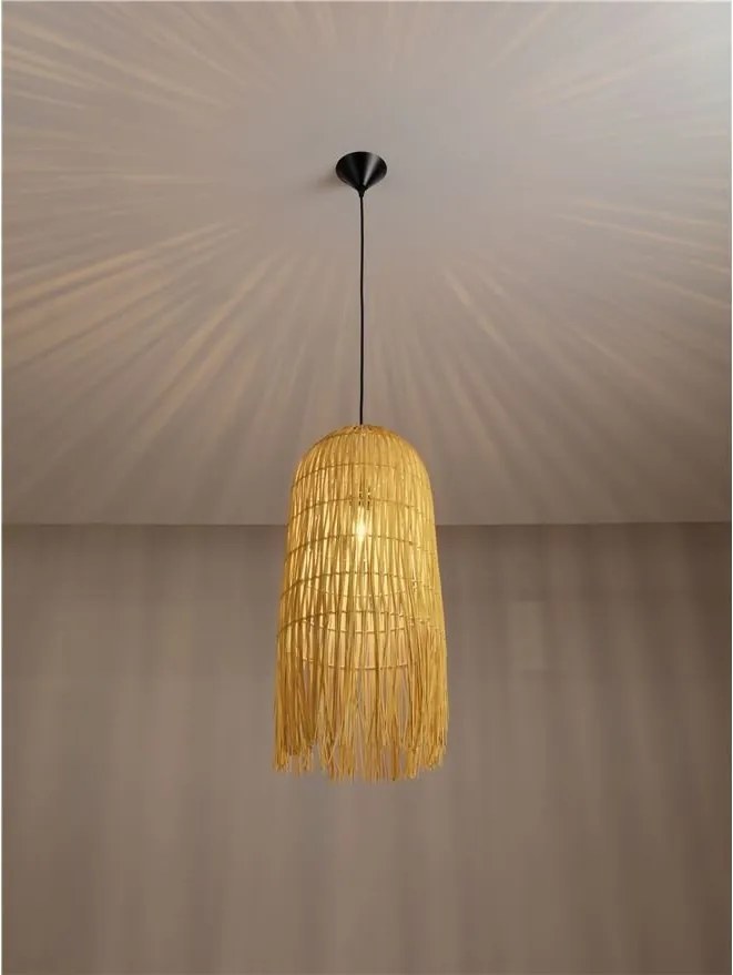 Lustra suspendata stil natural ratan galben VENA