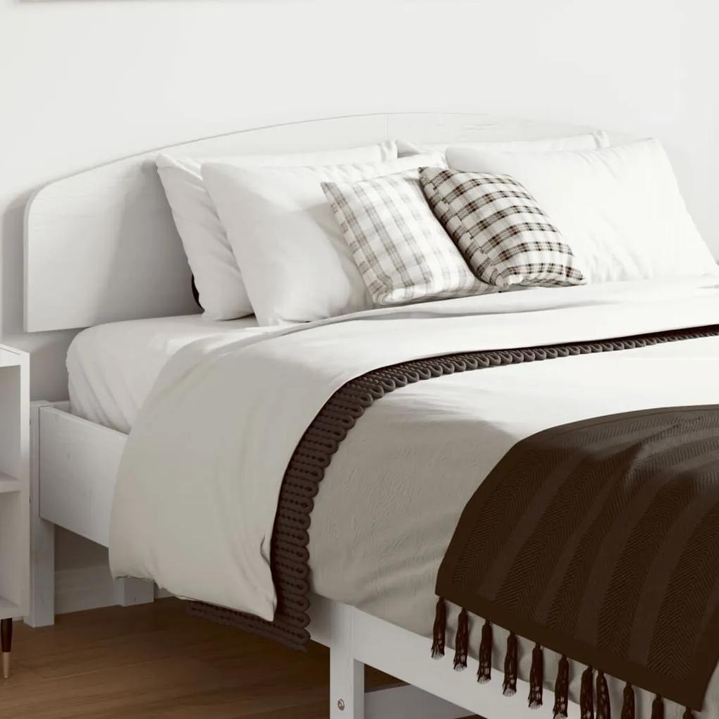842507 vidaXL Tăblie de pat, alb, 135 cm, lemn masiv de pin
