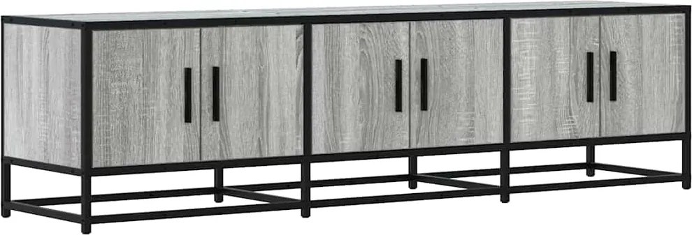 vidaXL Dulap TV, gri sonoma, 150x35x41 cm, lemn prelucrat și metal
