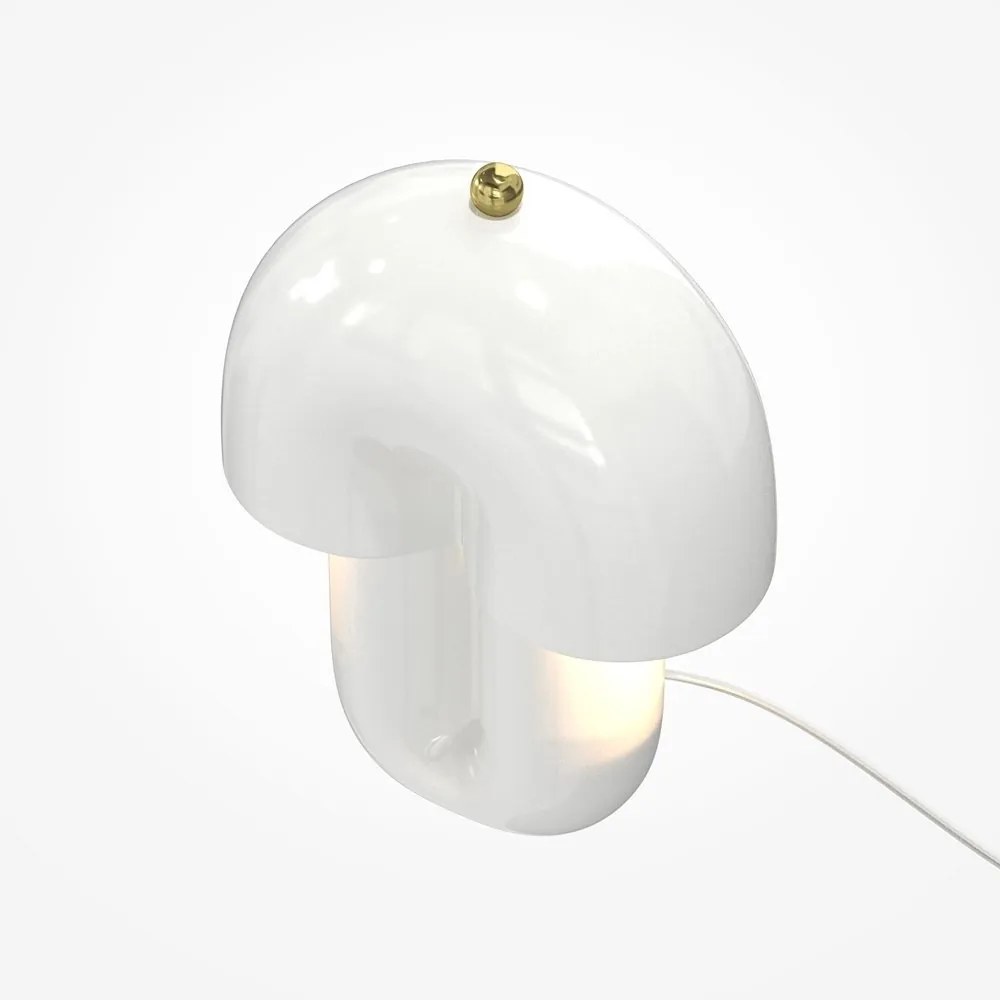 Veioza decorativa LED din ceramica Hope alb lucios
