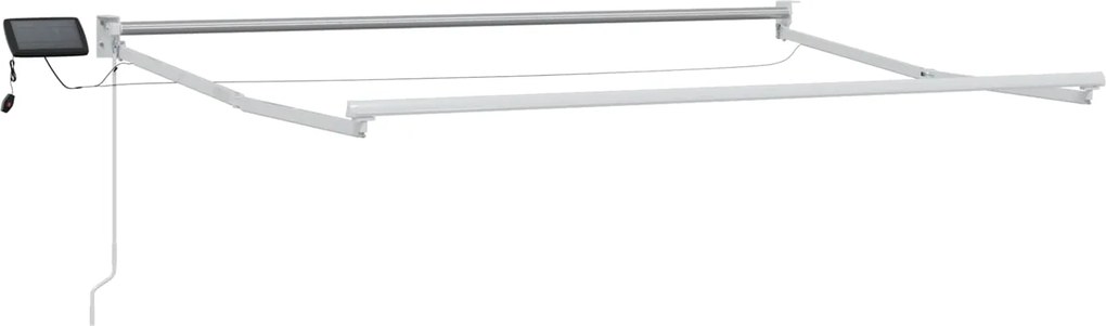 vidaXL Cadru copertină retractabil electric Alb 3 x 2,5 m Aluminiu