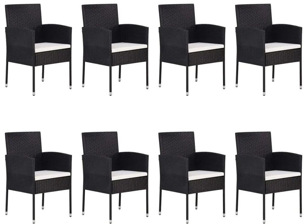 Set mobilier de gradina, 9 piese, poliratan