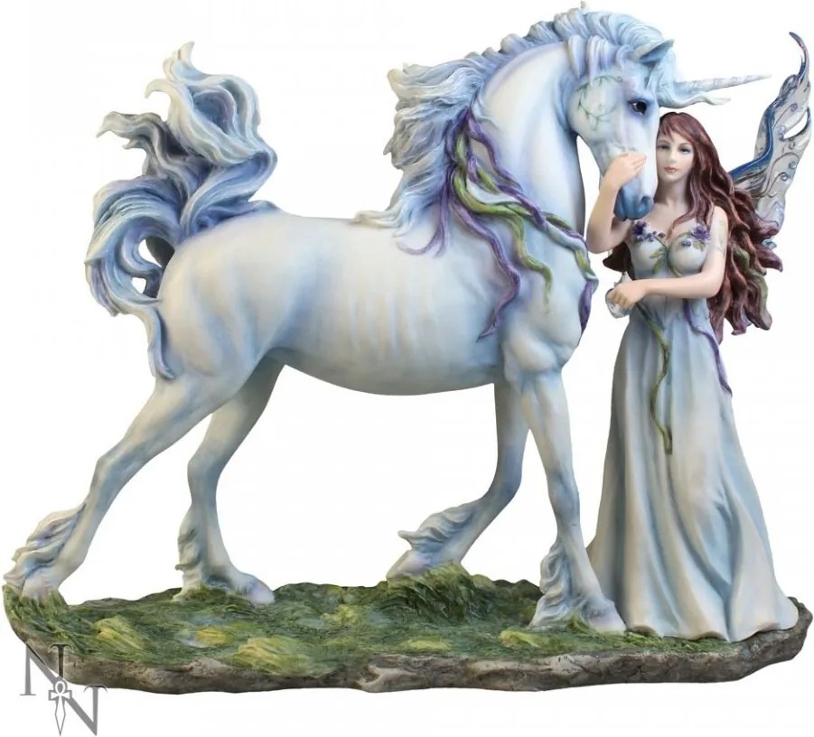 Statueta zana si unicorn Fiinte magice 31 cm Jody Bergsma