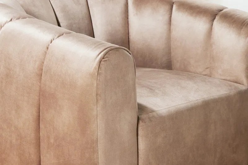 Fotoliu pivotant design elegant Babylon, champagner greige