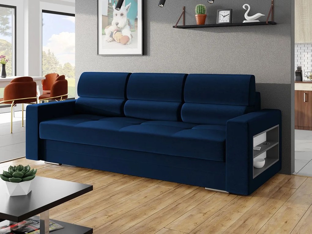 Canapea extensibilă Carona (albastru) (cu sp. depozitare). Promo -17%. 1105429