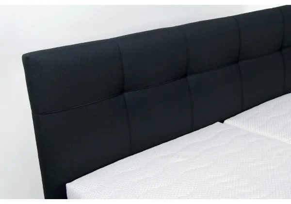 Pat tapițat MARIA cu spațiu de depozitare, fără saltea, 160 x 200 cm, antracit