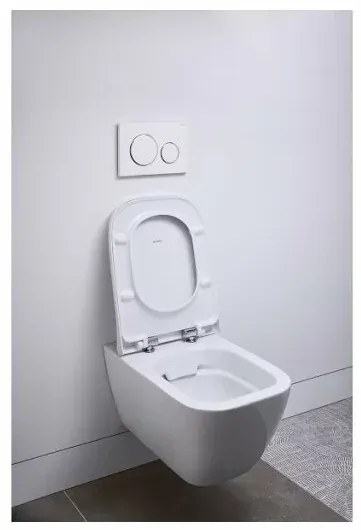 Set vas wc suspendat si capac slim soft close Geberit Smyle Square