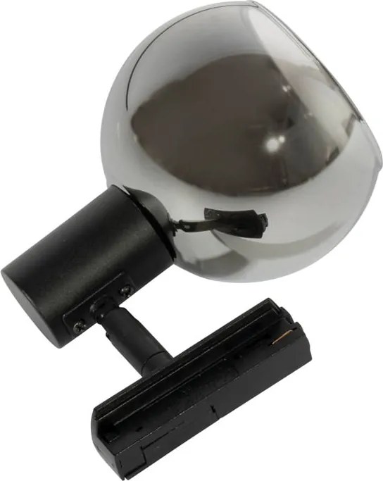 Spotlight modern negru pentru sistem de șină monofazat - Iconic Lava
