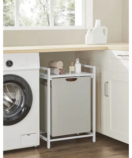 Coș pentru rufe REX alb