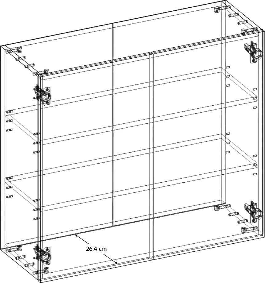 Mobilier de bucătărie, 2 m, caşmir, ASTI