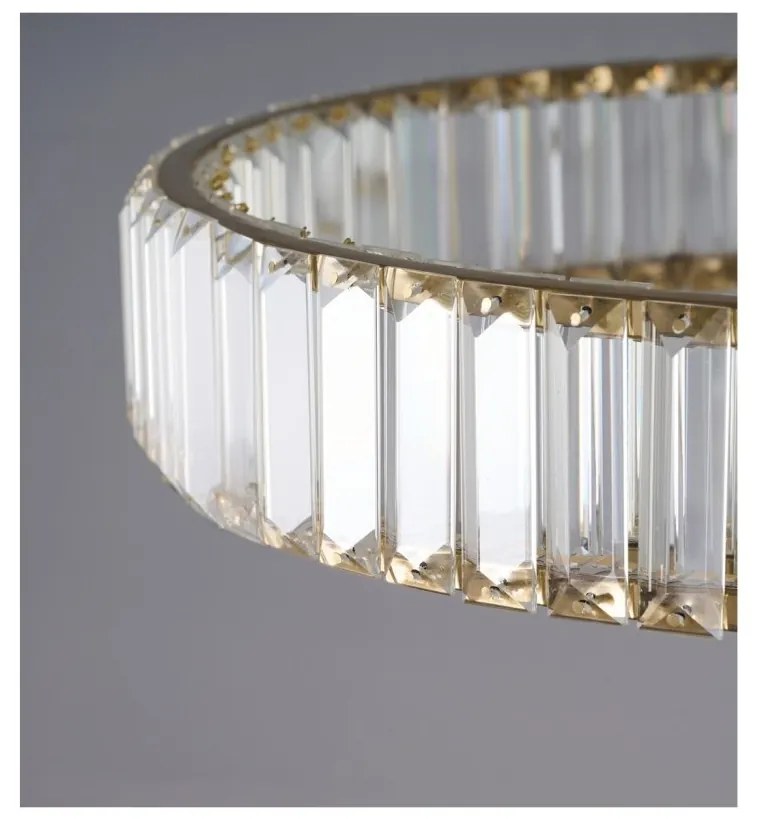 Lustra LED CCT suspendata cu telecomanda SPARKING auriu