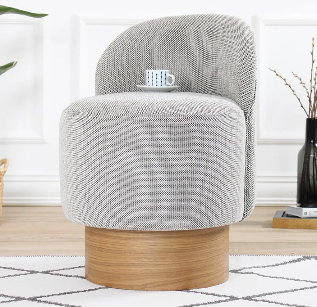Barren Pouf Gri Taburet