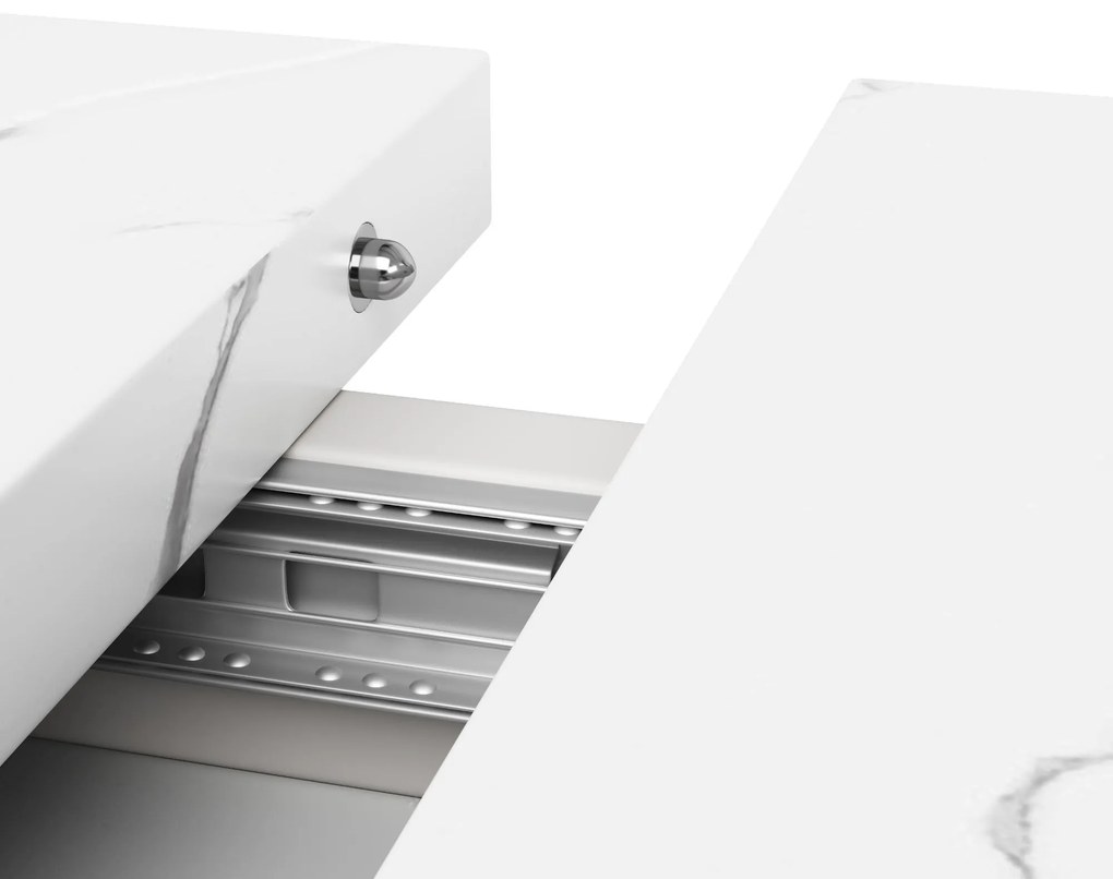 Masă extensibilă de dining, Alb | Aosom Romania