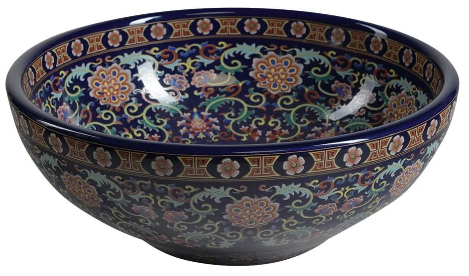 Chiuvetă albastru-închis rotundă din ceramică ø 41 cm Priori – Sapho