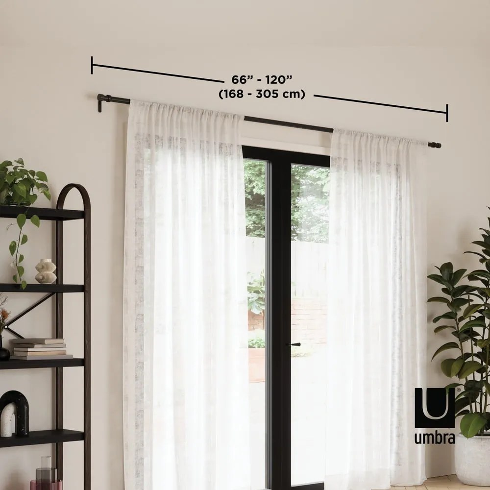 Galerie de perdea 168 - 305 cm extensibilă din oțel Cappa – Umbra