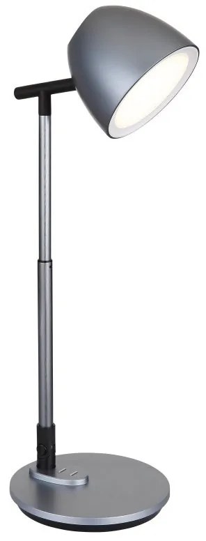 Lampa de birou aluminiu, plastic gri inchis LED CCT CASALA