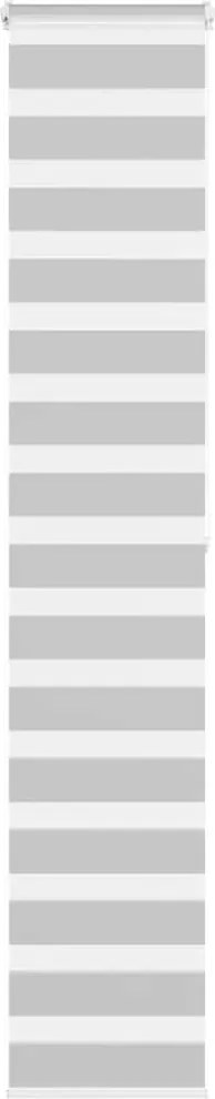 vidaXL Jaluzea tip zebra gri deschis lățime țesătură 35,9 cm poliester