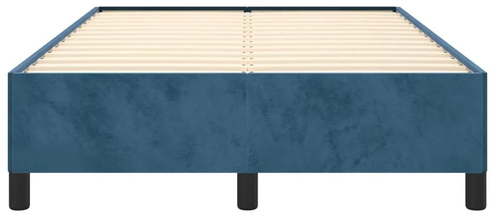 Cadru de pat, albastru inchis, 120x200 cm, catifea Albastru inchis, 35 cm, 120 x 200 cm