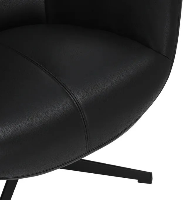 Fotoliu pivotant VOGUE piele sintetica neagra