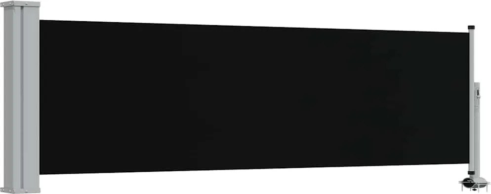 vidaXL Copertină laterală retractabilă de terasă, negru, 80 x 300 cm