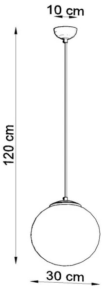Lustră pe cablu TOYA 1xE27/60W/230V d. 30 cm Sollux SL.0716