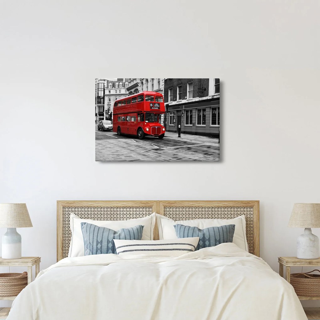 Tablou - Londra cu autobuz (90x60 cm)