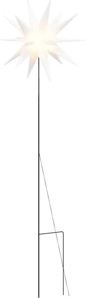 vidaXL Lumină de Crăciun cu LED/țăruș de sol alb 57 cm pliabil