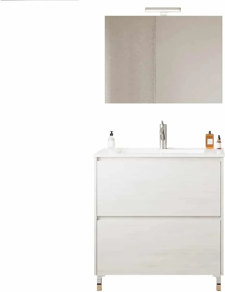 Set lemn masiv Mobilier Baie Lemon Configurabil - 100 cm