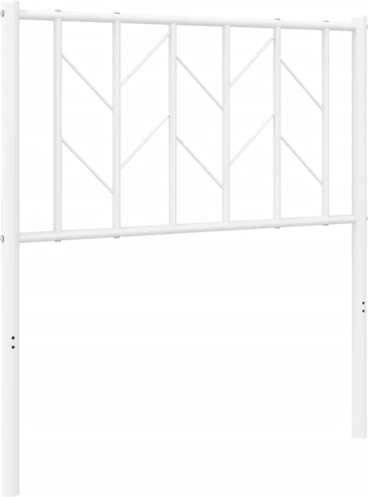 vidaXL Tăblie de pat de schimb metalică, alb, 75 cm