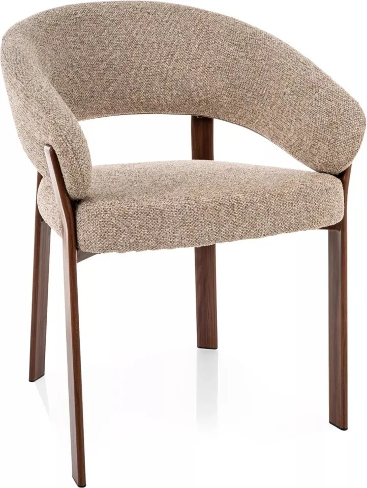 Scaun lemn Nagoja D 253 bej/nuc - H80 cm
