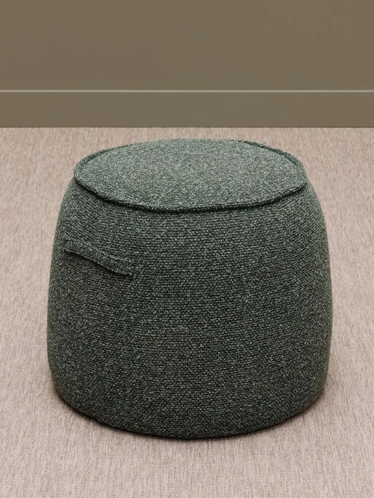 Puf verde din stofa, Mona